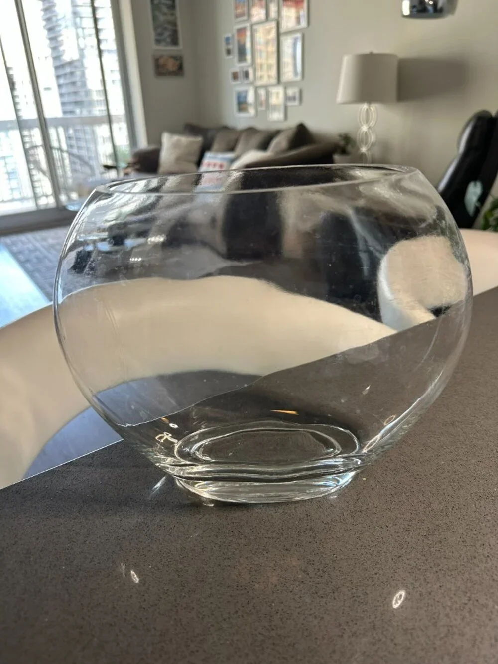 Hygger Glass Oblate Fish Bowl Tank Aquarium - Pet Supplies